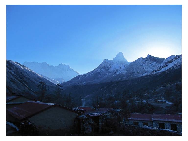 Early morning light at Tengboche  with a view of Mount Everest and Ama Dablam, N - Neil Pittaway