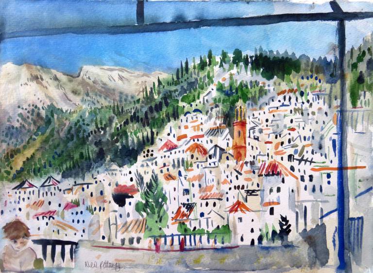 View of Competa from a roof terrace, Spain - Neil Pittaway