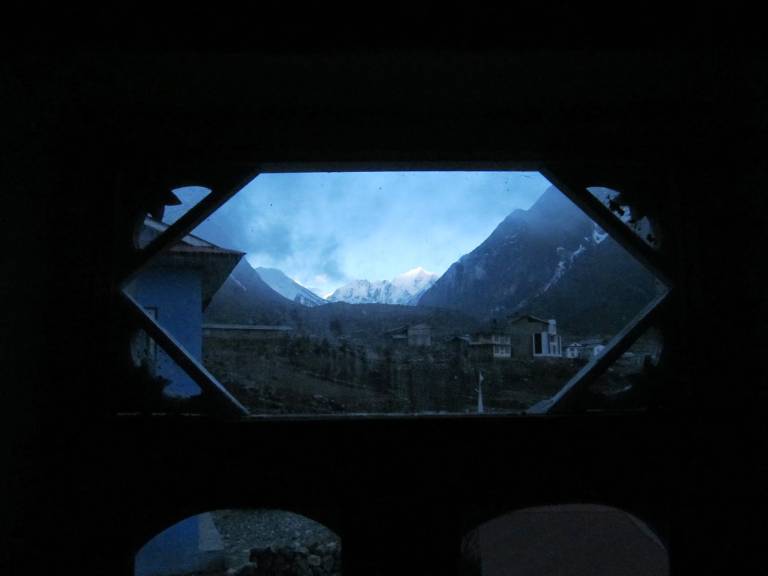 View from a Tea House in Old Langtang Village just before itb was destroyed by t - Neil Pittaway