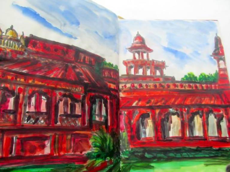 Sketch of Fatehpur Sikri, India - Neil Pittaway