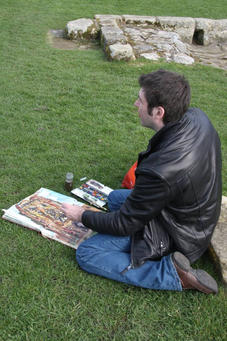 The Artist Painting in North Humberland, UK - Neil Pittaway