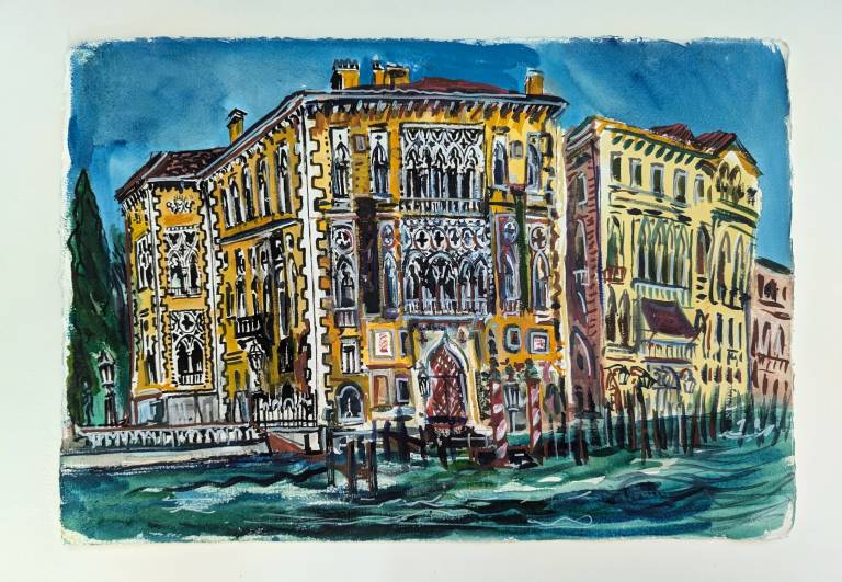 Palazzo Cavalli Franchetti on The Grand Canal from the Accademia, Venice - Neil Pittaway