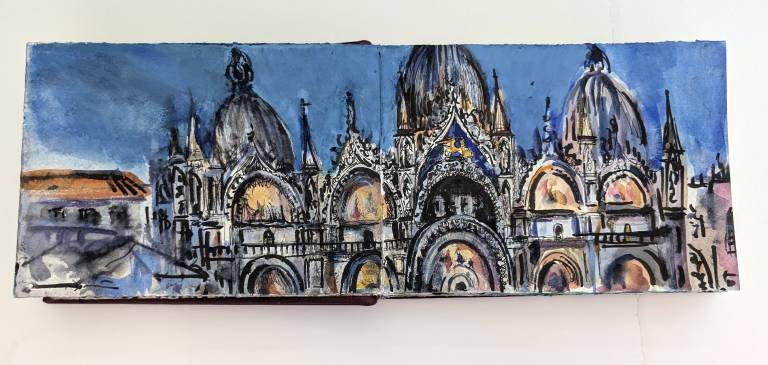 Detail sketch of St. Mark's Basilica, Venice - Neil Pittaway