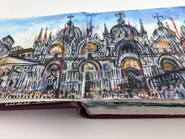 Closer detail Sketch of St. Mark's, Venice - Neil Pittaway