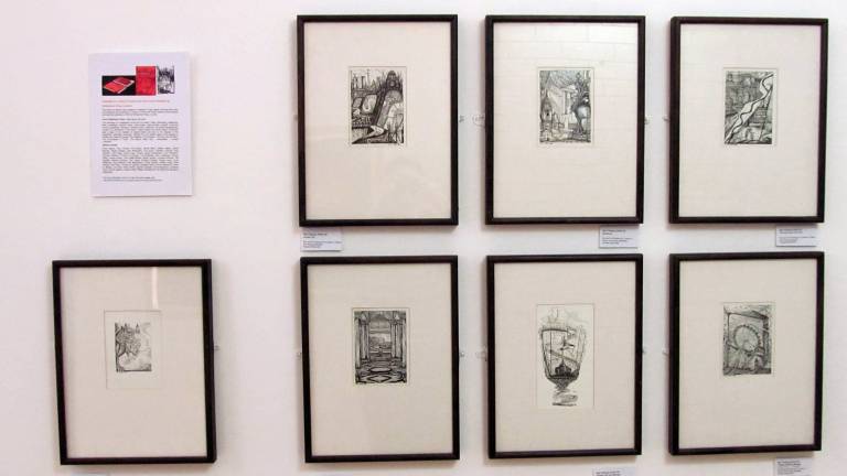 Display of the original Drawings for London in Poetry and Prose - Neil Pittaway