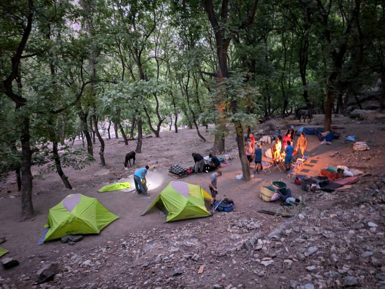 Making Camp in a valley in the High Atlas Mountains, Morocco - Neil Pittaway