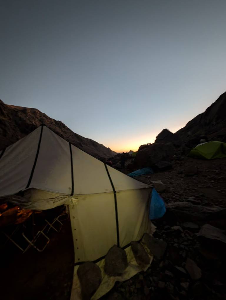 Sunrise at camp in the High Atlas Mountains, Morocco - Neil Pittaway