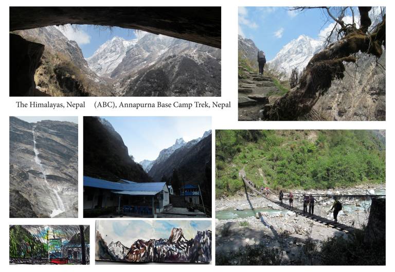 On location in the Nepal Himalayas, Annapurna Base Camp Trek - Neil Pittaway