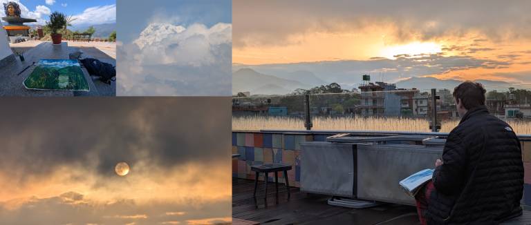 Sketching and views around Pokhara Nepal - Neil Pittaway