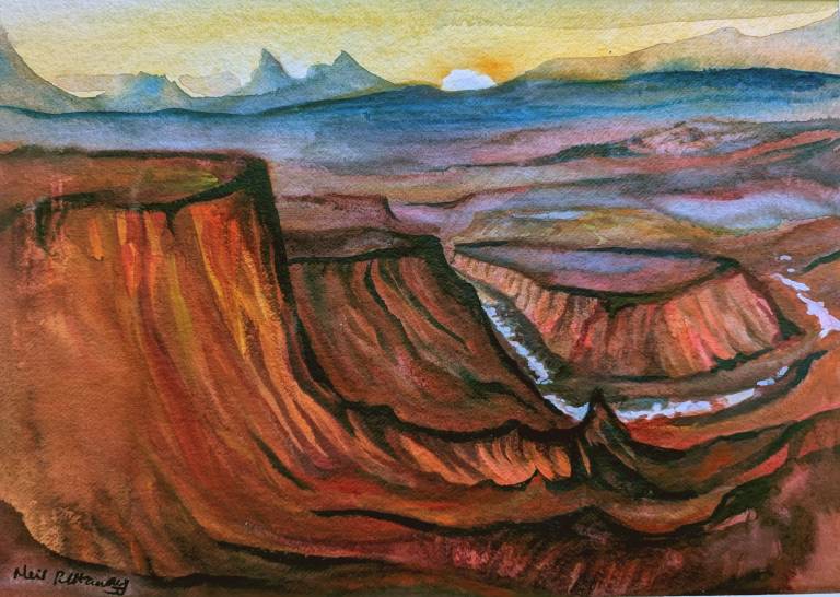 View Point, Fish River Canyon at Dusk, Namibia - Neil Pittaway