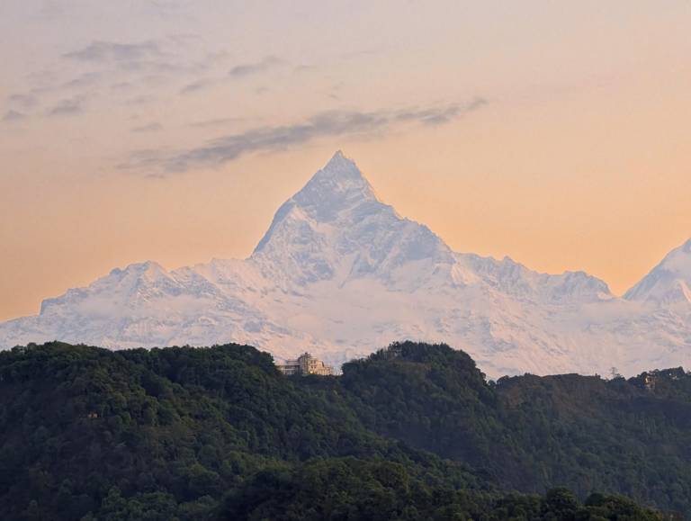 Early morning light on Machapuchhare from Pockhara - Neil Pittaway