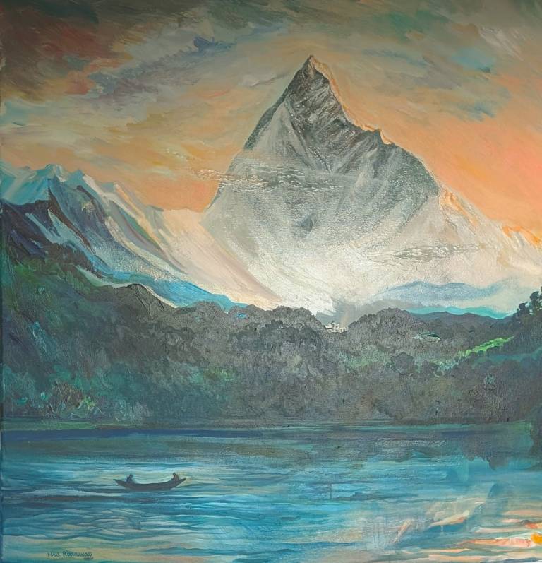 Morning Light on Machapuchhare from Fewel Lake - Neil Pittaway