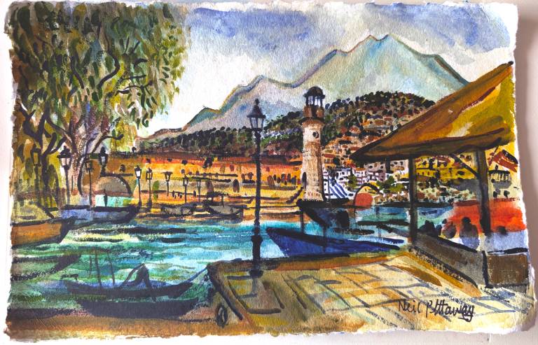 The Egyptian Lighthouse and Old Port in Rethmyno Crete - Neil Pittaway