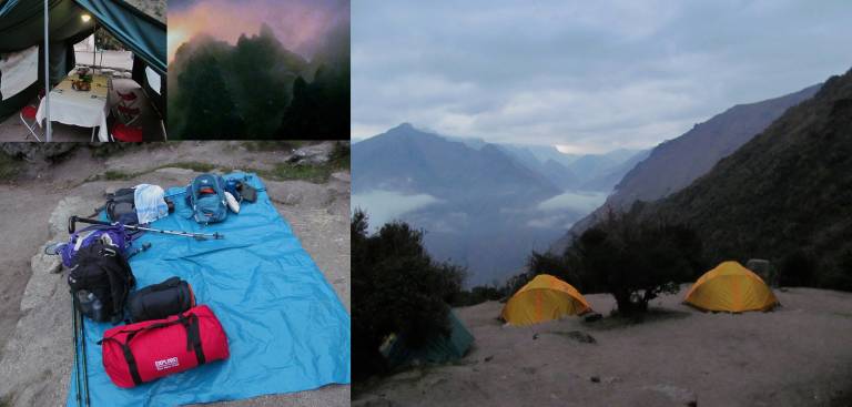Views from and at camp on the Inca Trail - Neil Pittaway