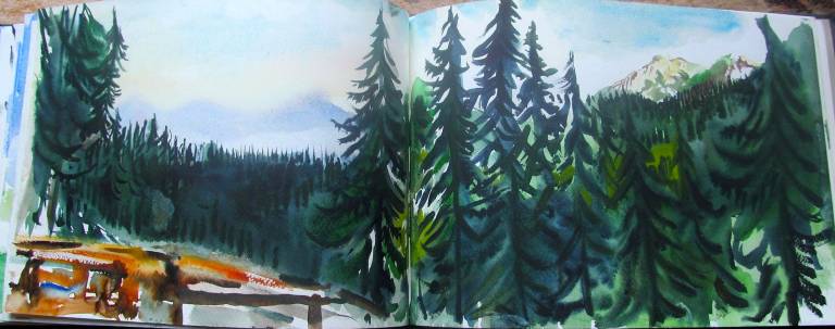 View from Curmatura Mountain Hut Piatra Craiului - Neil Pittaway