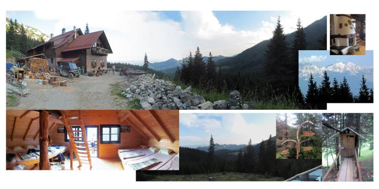 View of and from the Cabana Curmatura, Romania - Neil Pittaway