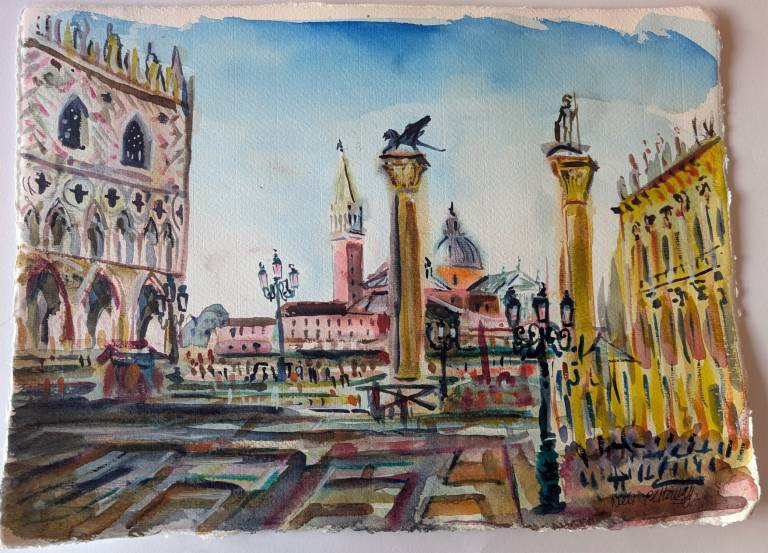 Early Morning view of St. Georges Island from St. Mark's Square, Venice - Neil Pittaway