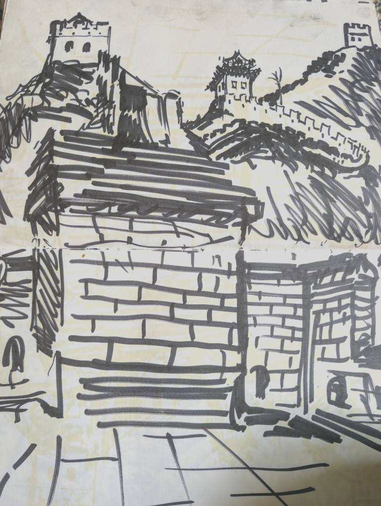 The Great Wall of China looking out from a watch tower roof - Neil Pittaway