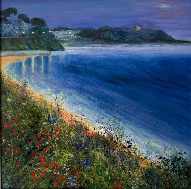A pause before nightfall. Gyllyngvase - Cathy Eastment Art