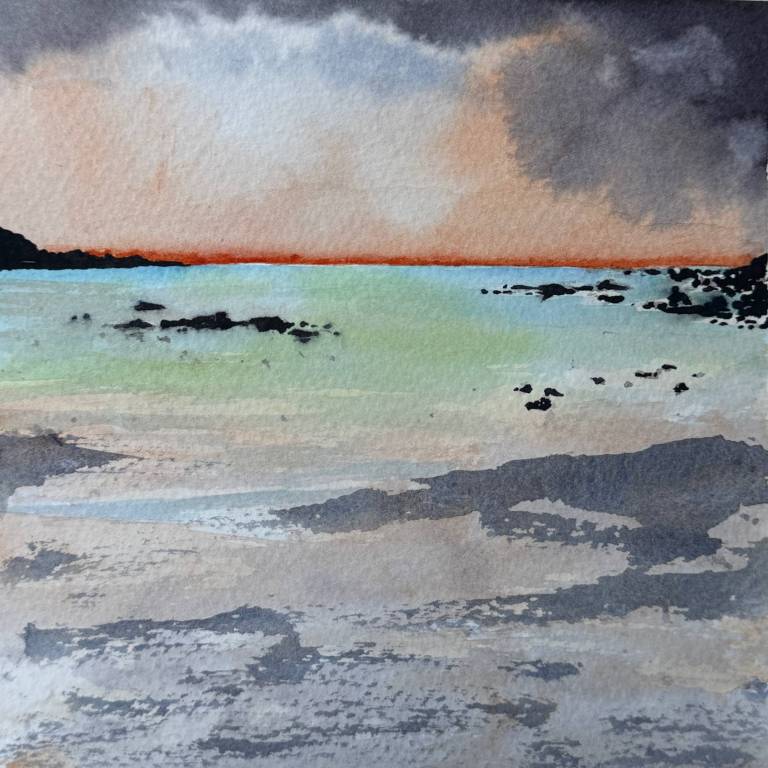 Apricot skies  SOLD - Cathy Eastment Art