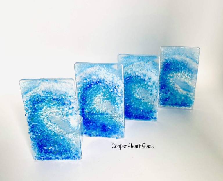 Breaking Wave - Copper Heart Glass