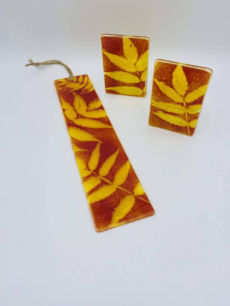 Phytology Suncatcher (Red/Yellow) - Copper Heart Glass