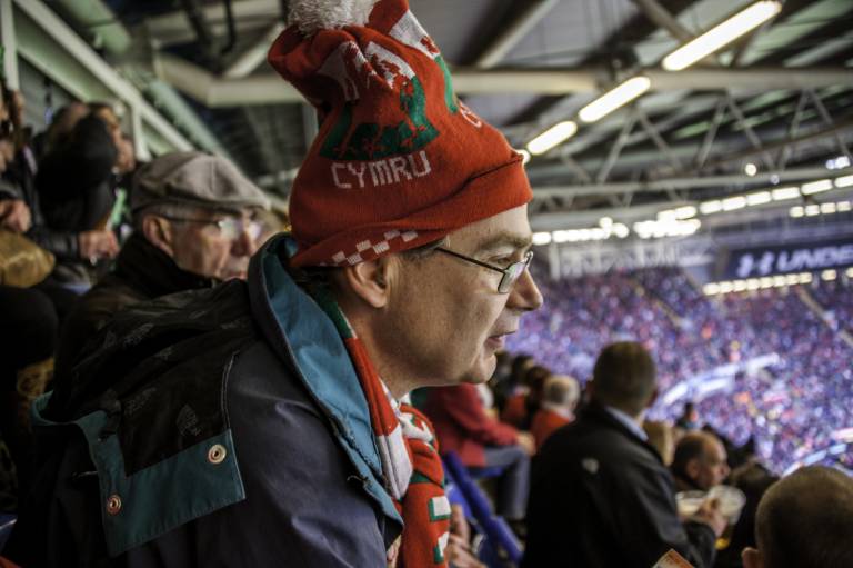 Welsh support, Cardiff - Terry Jeavons
