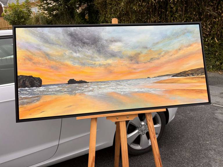 Summer sunset - Perranporth beach - Janie Cameron