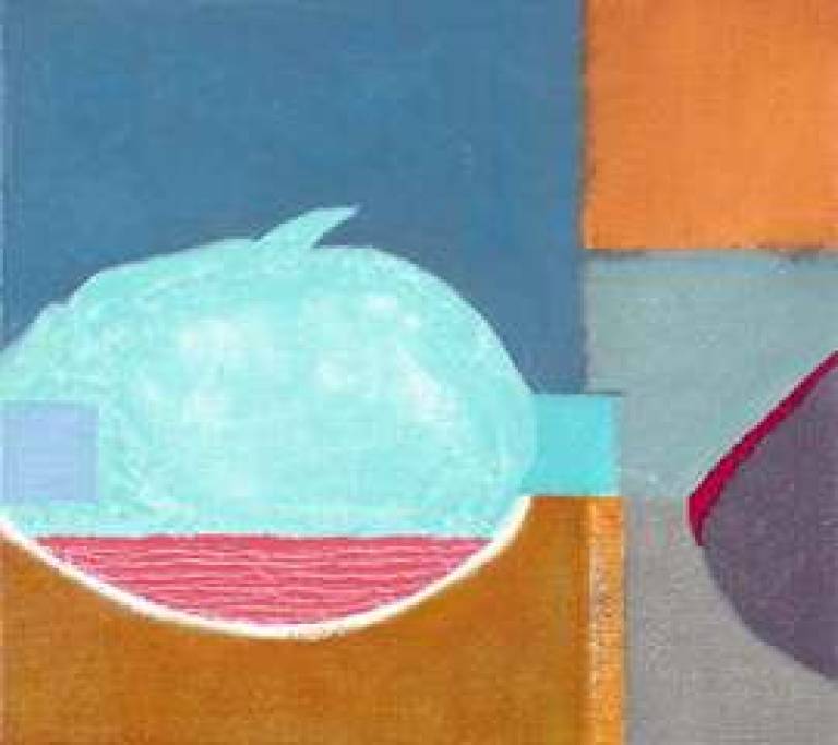 Circle and square, magenta stripe - Sara Owen