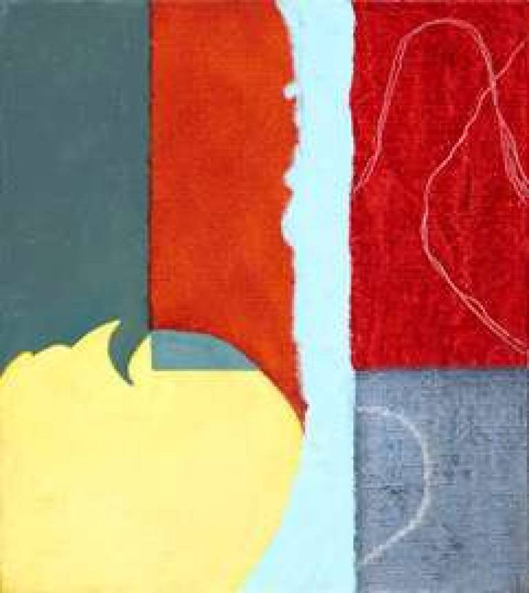 Circle and square, lemon yellow - Sara Owen