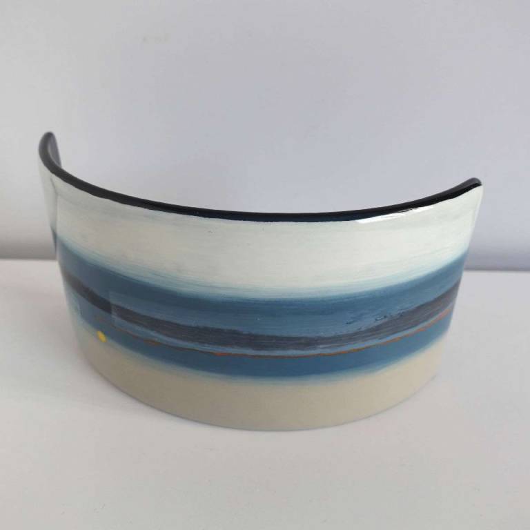 Aquamarine Sands Glass Curve - Jenny Hoole