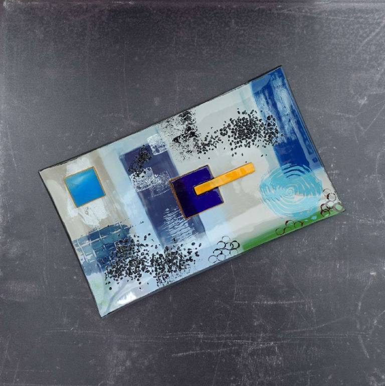 Blue Squares Platter - Jenny Hoole