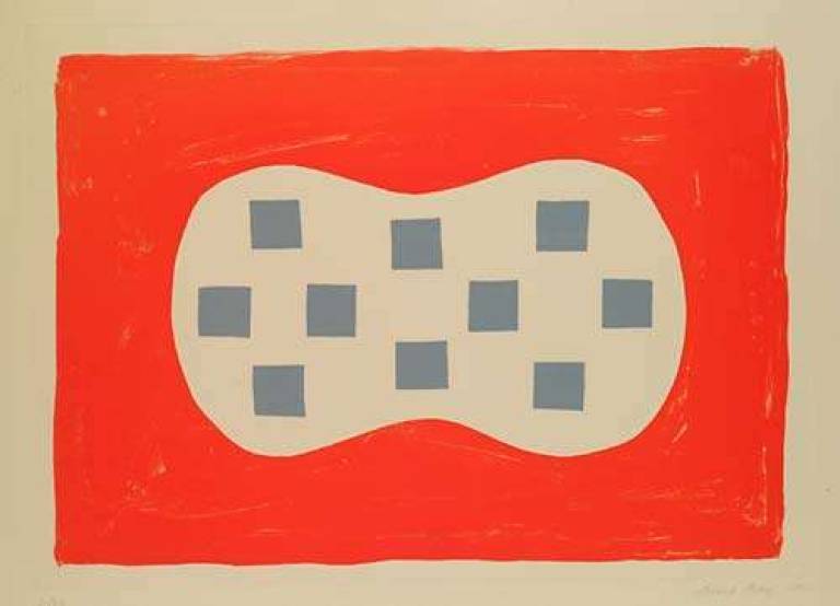GREY SQUARES ON RED - Breon O'Casey