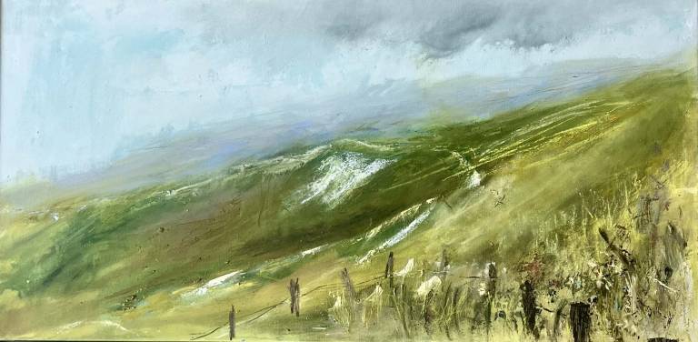 white horse Beneath Ancient Sky - Bev Campbell