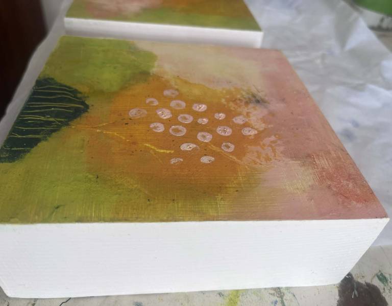 Shapes of Summer tryptich - Bev Campbell