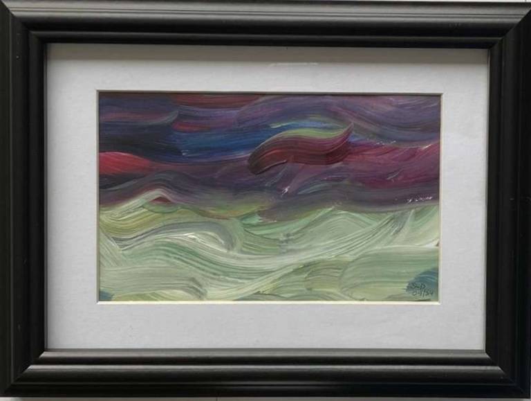Stormy Green sea - Sue L Davis