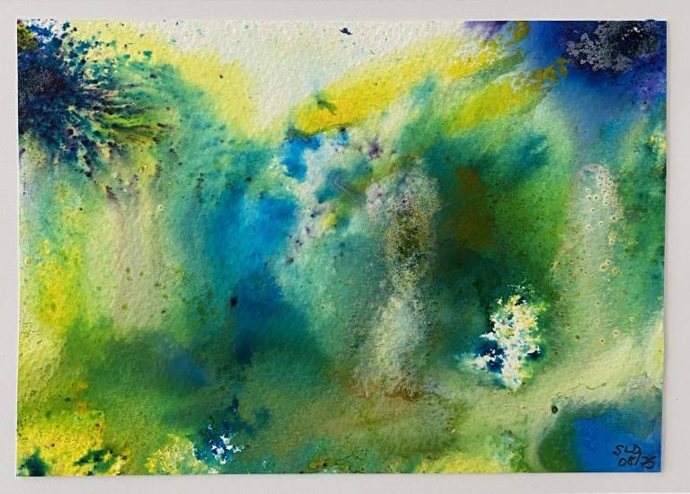 Blue & yellow IX - Sue L Davis