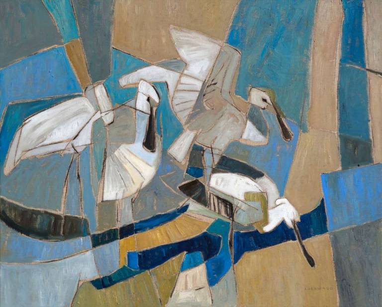 Spoonbills on the Marsh - Rachel Lockwood