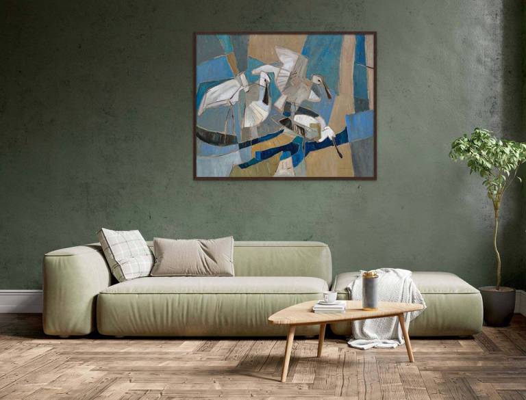 Spoonbills on the Marsh - Rachel Lockwood