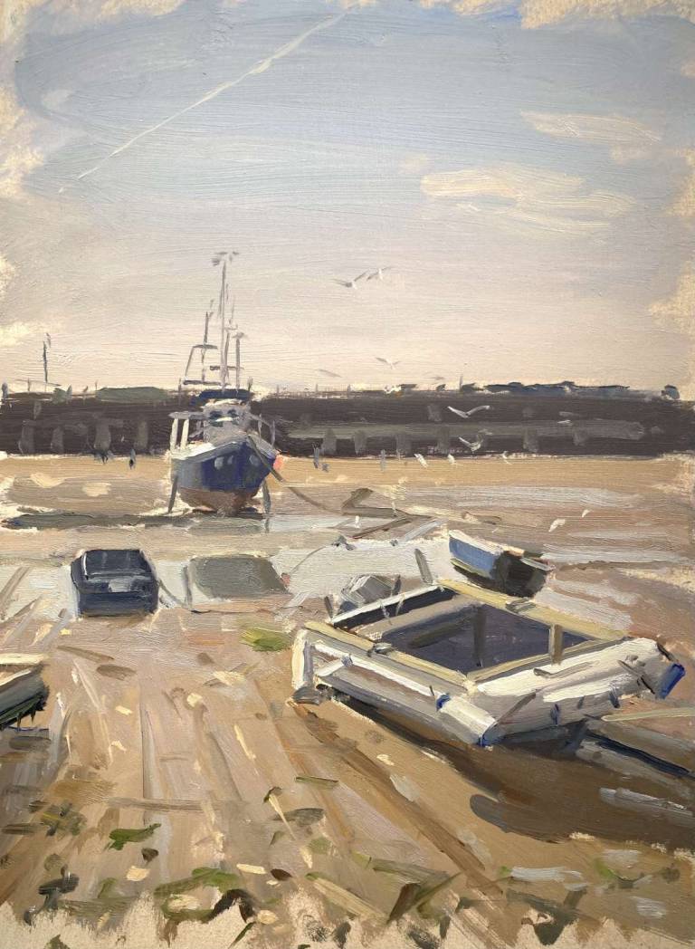 Folkestone Harbour, Low Tide (3) - Rod Major