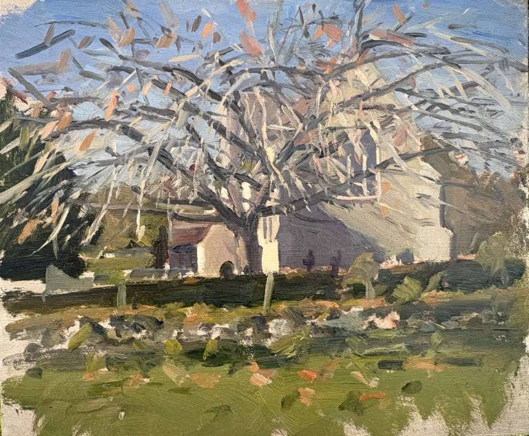 Saltwood Church - last of the Autumn Leaves - Rod Major
