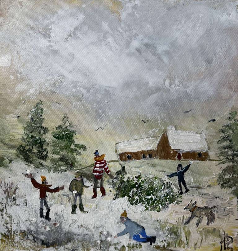 Bringing home the tree - Hettie Pittman