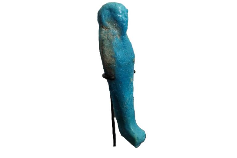 Egyptian bright blue turquoise Shabti - Egyptian Antiquities