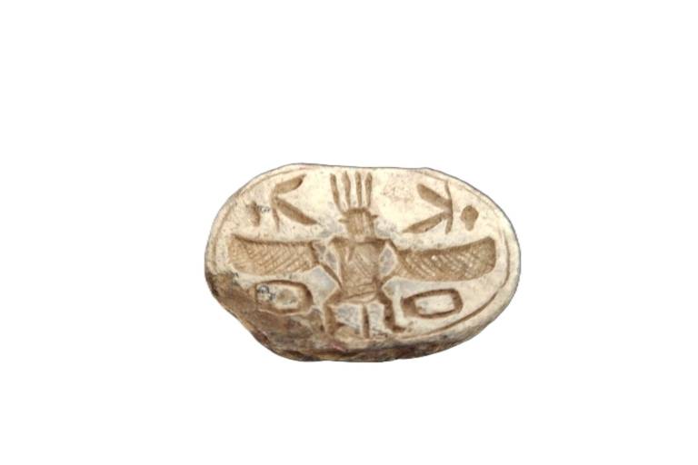 Large Ancient Egyptian Steatite  Scarab showing the God Bes with Uraeus - Egyptian Antiquities