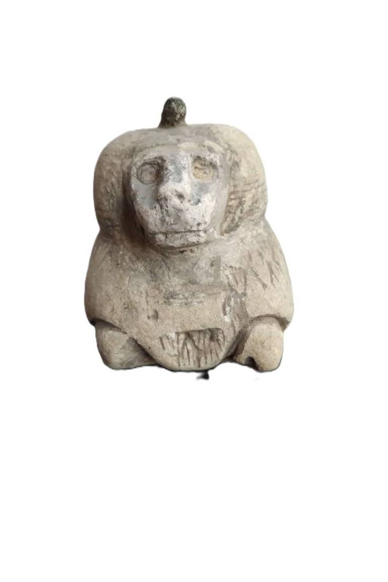 An Egyptian Limestone Bust of a Baboon   Egypt Late Period - Egyptian Antiquities