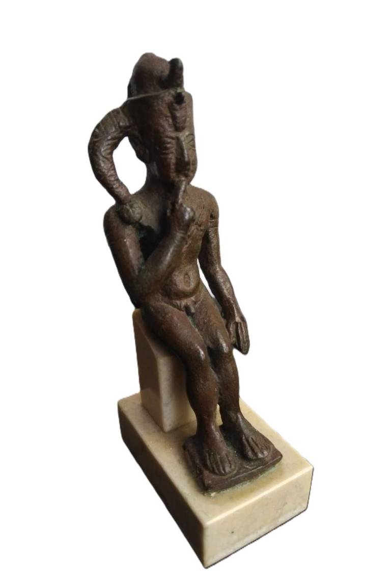 An Egyptian Bronze Figure of Harpocrates   Late Period - Egyptian Antiquities