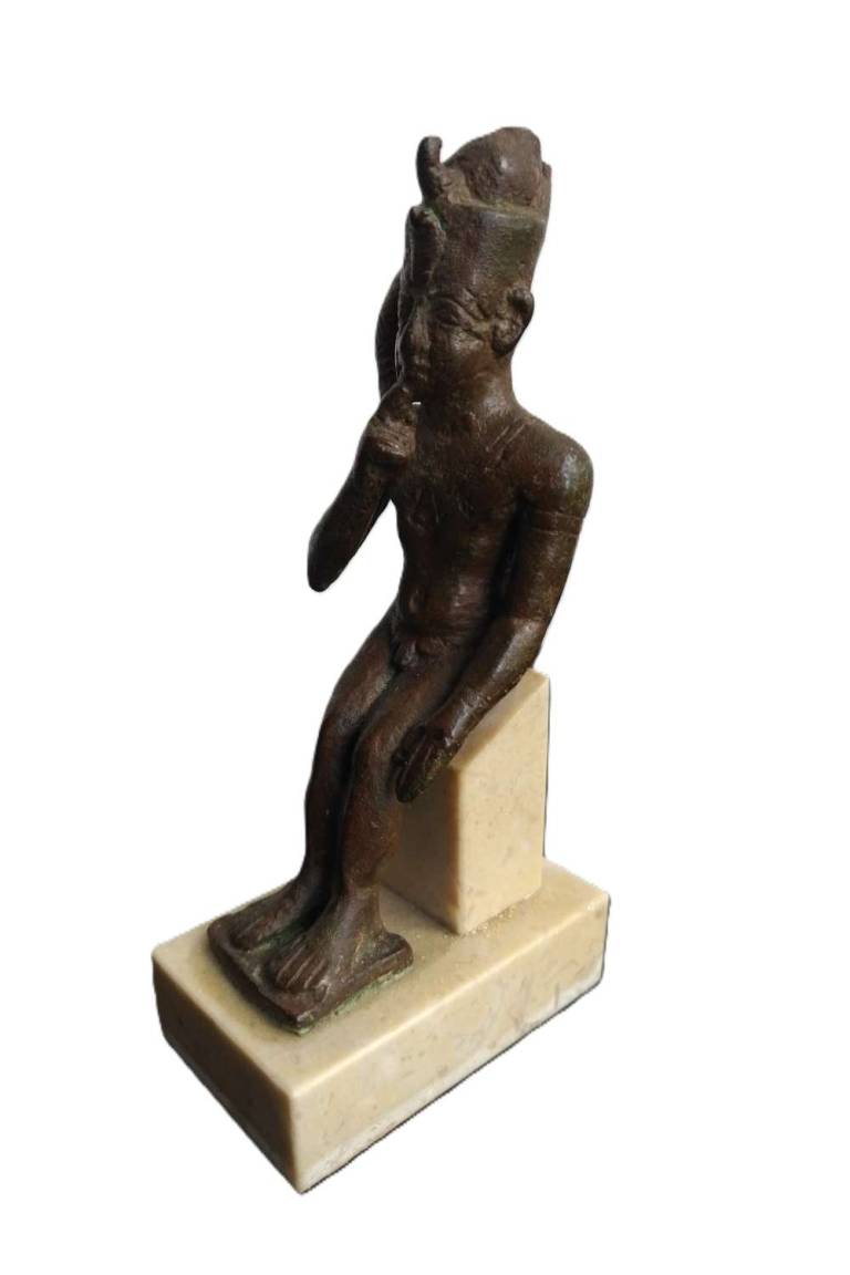 An Egyptian Bronze Figure of Harpocrates   Late Period - Egyptian Antiquities