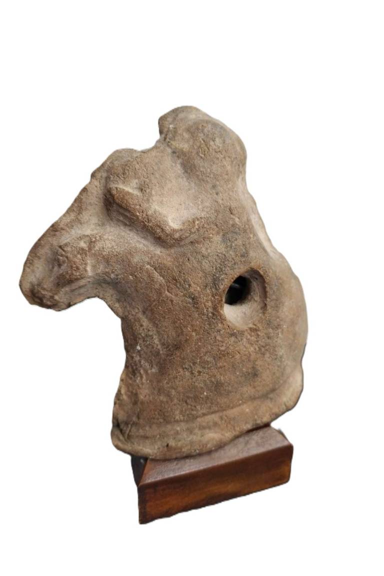 Romano Egyptian Terracotta Figure representing Bes on a horse - Egyptian Antiquities