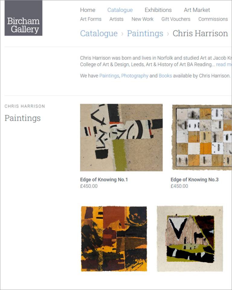 Bircham Gallery - Stockists - Chris Harrison