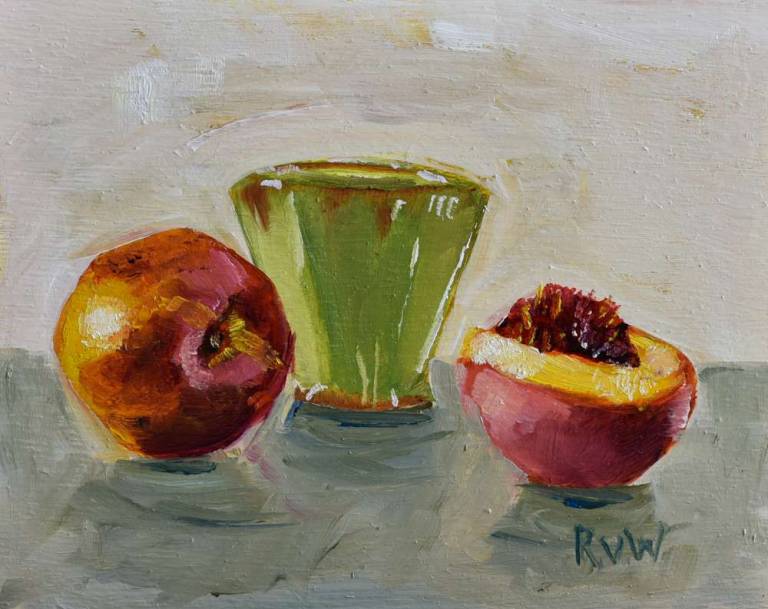 Cup and two peaches - Ronell van Wyk
